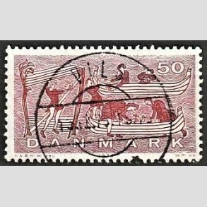 FRIM�RKER DANMARK | 1970 - AFA 504 - Dansk skibsfart - 50 �re brunlilla/r�d - Lux Stemplet Vils