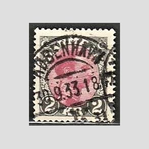 FRIMRKER DANMARK | 1925-26 - AFA 151 - Chr. X 2 Kr. gr/rdlilla - Lux Stemplet 