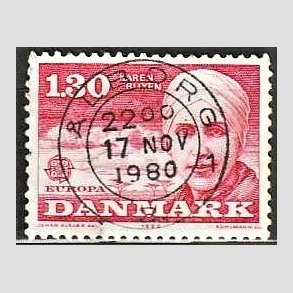 FRIM�RKER DANMARK | 1980 - AFA 695 - Europam�rker - 1,30 Kr. r�d - Pragt Stemplet