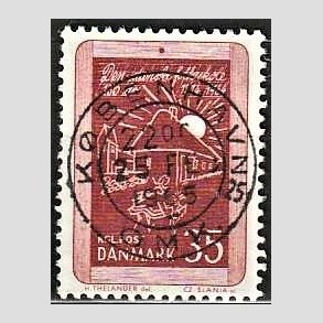 FRIM�RKER DANMARK | 1964 - AFA 423 - Skolev�snet 150 �r - 35 �re r�dbrun - Pragt Stemplet 