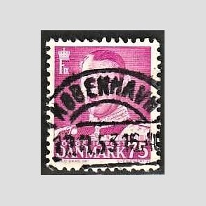 FRIMRKER DANMARK | 1948-50 - AFA 314 - Fr. IX 75 re rdlilla - Lux Stemplet Kbenhavn