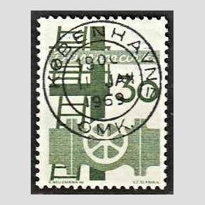 FRIM�RKER DANMARK | 1968 - AFA 473 - Danmarks industri - 30 �re gr�n - Pragt Stemplet