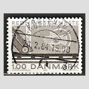 FRIM�RKER DANMARK | 1983 - AFA 782 - Redningstjenester - 1,00 Kr. brun - Pragt Stemplet