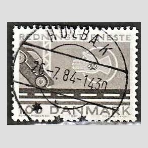 FRIM�RKER DANMARK | 1983 - AFA 782 - Redningstjenester - 1,00 Kr. brun - Pragt Stemplet Holb�k