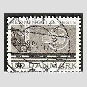 FRIM�RKER DANMARK | 1983 - AFA 782 - Redningstjenester - 1,00 Kr. brun - Pragt Stemplet