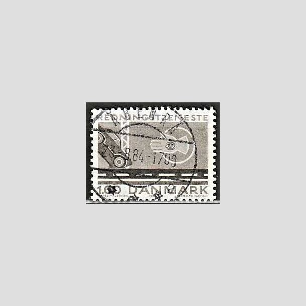 FRIMRKER DANMARK | 1983 - AFA 782 - Redningstjenester - 1,00 Kr. brun - Pragt Stemplet