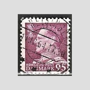 FRIMRKER DANMARK | 1963 - AFA 419 - Fr. IX 95 re mrkrdlilla - Lux Stemplet