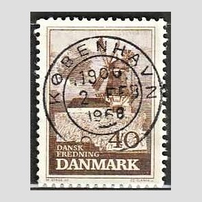 FRIM�RKER DANMARK | 1965 - AFA 440 - Fredning - 40 �re brun - Pragt Stemplet K�benhavn