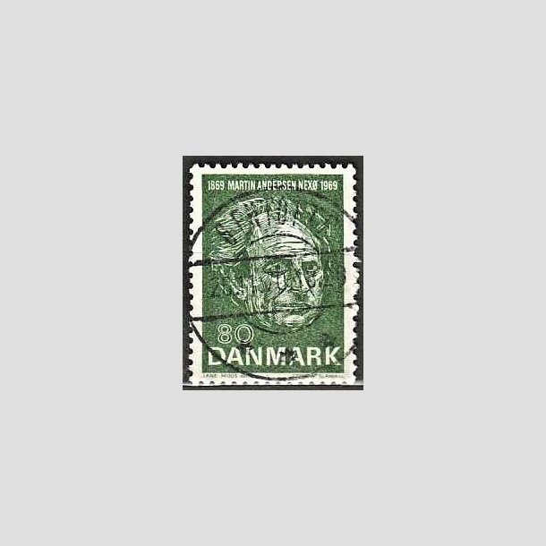 FRIMRKER DANMARK | 1969 - AFA 485 - Martin Andersen Nex - 80 re grn - Pragt Stemplet Gentofte