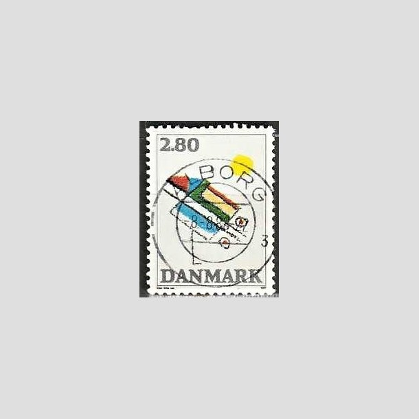 FRIMRKER DANMARK | 1987 - AFA 891 - Kunst - 2,80 Kr. flerfarvet - Pragt Stemplet