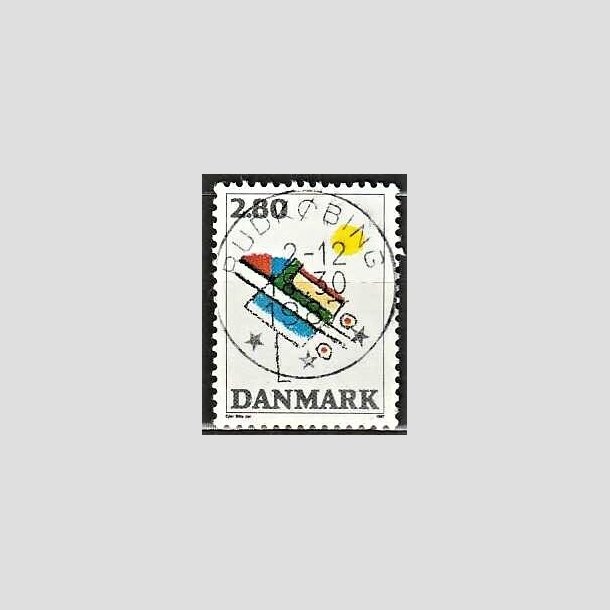 FRIMRKER DANMARK | 1987 - AFA 891 - Kunst - 2,80 Kr. flerfarvet - Pragt Stemplet Rudkbing