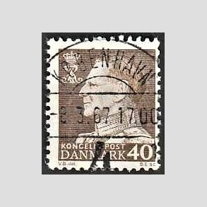 FRIMRKER DANMARK | 1965 - AFA 431 - Fr. IX 40 re brun - Pragt Stemplet