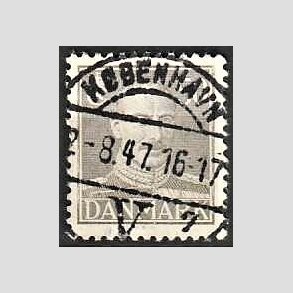 FRIMRKER DANMARK | 1945 - AFA 289 - Chr. X 50 re gr - Lux Stemplet Kbenhavn