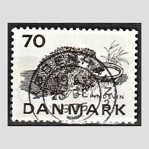 FRIM�RKER DANMARK | 1975 - AFA 602 - Truede dyr - 70 �re brun - Pragt Stemplet