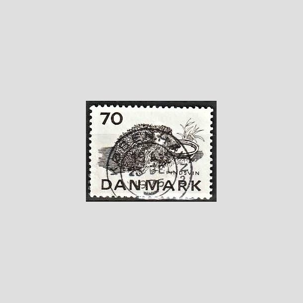 FRIMRKER DANMARK | 1975 - AFA 602 - Truede dyr - 70 re brun - Pragt Stemplet