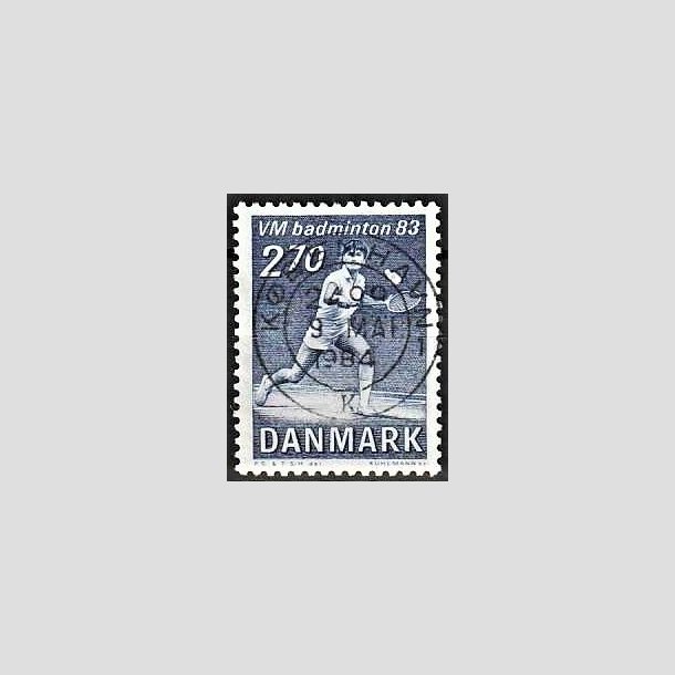 FRIMRKER DANMARK | 1983 - AFA 767 - WM i Badminton - 2,70 Kr. bl - Pragt Stemplet