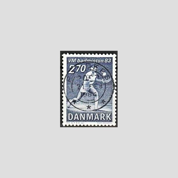 FRIMRKER DANMARK | 1983 - AFA 767 - WM i Badminton - 2,70 Kr. bl - Pragt Stemplet