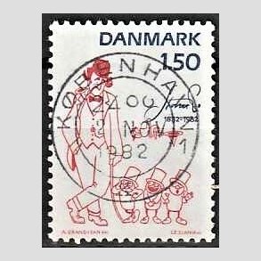 FRIM�RKER DANMARK | 1982 - AFA 761 - Storm P. - 1,50 Kr. r�d/bl� - Pragt Stemplet