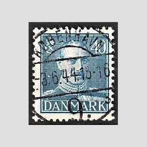 FRIMRKER DANMARK | 1942-44 - AFA 280 - Chr. X 40 re bl - Lux Stemplet