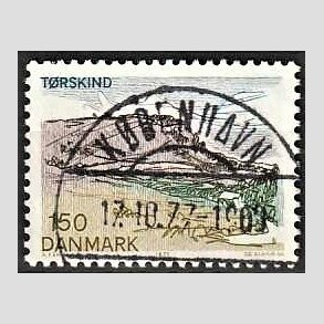FRIM�RKER DANMARK | 1977 - AFA 639 - Lansdel Sydjylland - 150 �re flerfarvet - Pragt Stemplet K�benhavn