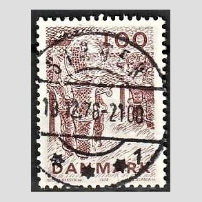 FRIM�RKER DANMARK | 1978 - AFA 665 - Dansk fiskeri - 1,00 Kr. r�dbrun - Pragt Stemplet Struer