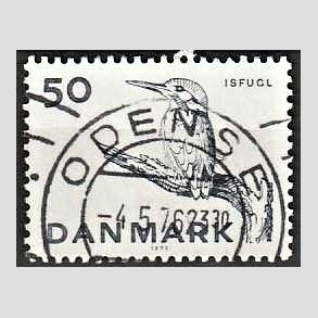 FRIM�RKER DANMARK | 1975 - AFA 601 - Truede dyr - 50 �re gr�bl� - Pragt Stemplet