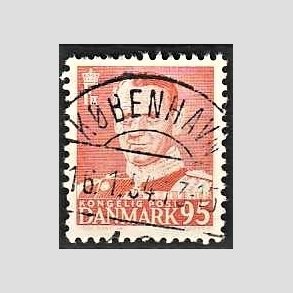 FRIMRKER DANMARK | 1952-53 - AFA 343 - Fr. IX 95 re orangerd - Lux Stemplet 