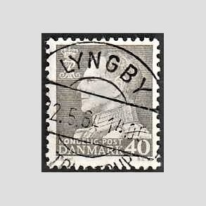 FRIMRKER DANMARK | 1961-62 - AFA 396 - Fr. IX 40 re gr - Pragt Stemplet 