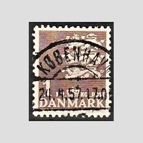 FRIMRKER DANMARK | 1946-47 - AFA 293 - Rigsvben 1,00 Kr. brun - Lux Stemplet