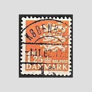 FRIMRKER DANMARK | 1962 - AFA 404 - Rigsvben 1,25 Kr. orange - Lux Stemplet Kbenhavn