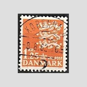 FRIMRKER DANMARK | 1962 - AFA 404 - Rigsvben 1,25 Kr. orange - Lux Stemplet Kbenhavn