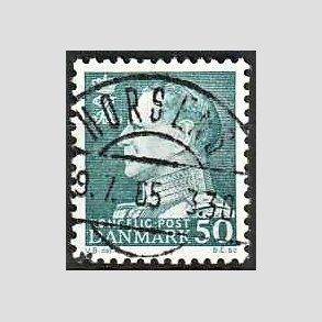 FRIMRKER DANMARK | 1961-62 - AFA 397 - Fr. IX 50 re blgrn - Pragt Stemplet