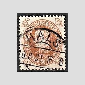 FRIMRKER DANMARK | 1930 - AFA 189 - Chr. X 60 r 10 re brun - Lux Stemplet