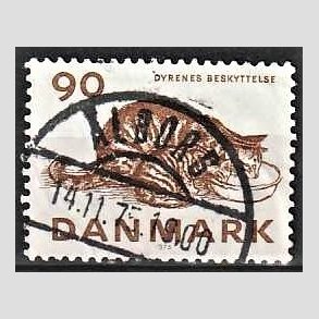 FRIM�RKER DANMARK | 1975 - AFA 605 - Dyrenes Beskyttelse 100 �r. - Pragt Stemplet