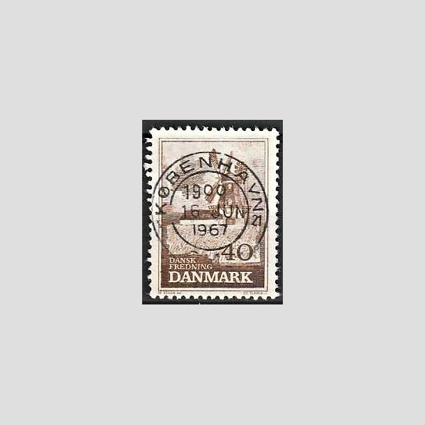 FRIMRKER DANMARK | 1965 - AFA 440 - Fredning - 40 re brun - Pragt Stemplet