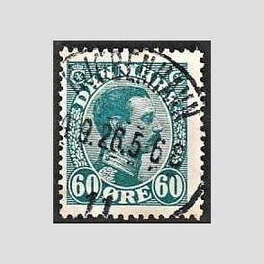 FRIMRKER DANMARK | 1921-22 - AFA 130 - Chr. X 60 re blgrn - Lux Stemplet