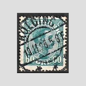 FRIMRKER DANMARK | 1921-22 - AFA 130 - Chr. X 60 re blgrn - Lux Stemplet