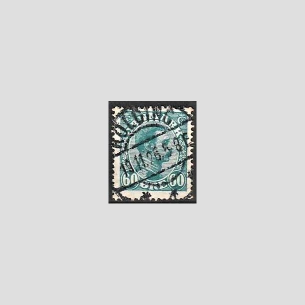 FRIMRKER DANMARK | 1921-22 - AFA 130 - Chr. X 60 re blgrn - Lux Stemplet