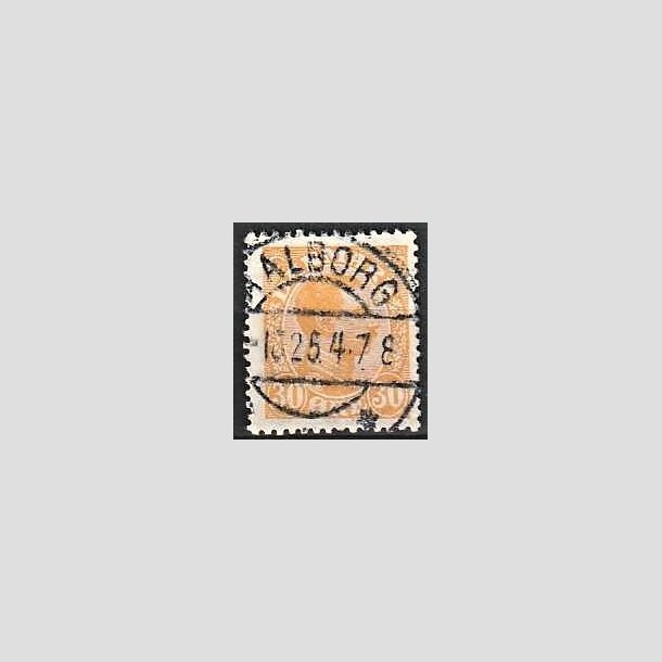 FRIMRKER DANMARK | 1921-22 - AFA 127 - Chr. X 30 re orange - Lux Stemplet "AALBORG"