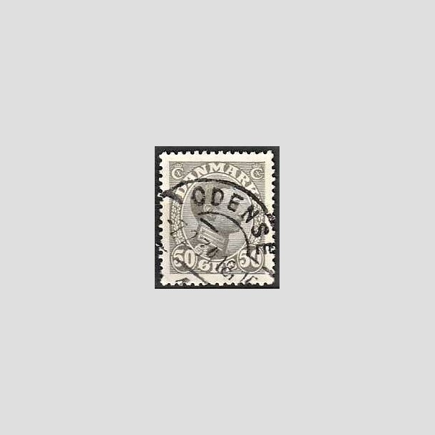 FRIMRKER DANMARK | 1921-22 - AFA 129a - Chr. X 50 re gr - Lux Stemplet