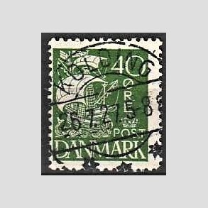FRIM�RKER DANMARK | 1927 - AFA 174 - Karavel 40 �re gr�n - Lux Stemplet 