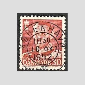 FRIMRKER DANMARK | 1952-53 - AFA 337 - Fr. IX 30 re rd - Lux Stemplet