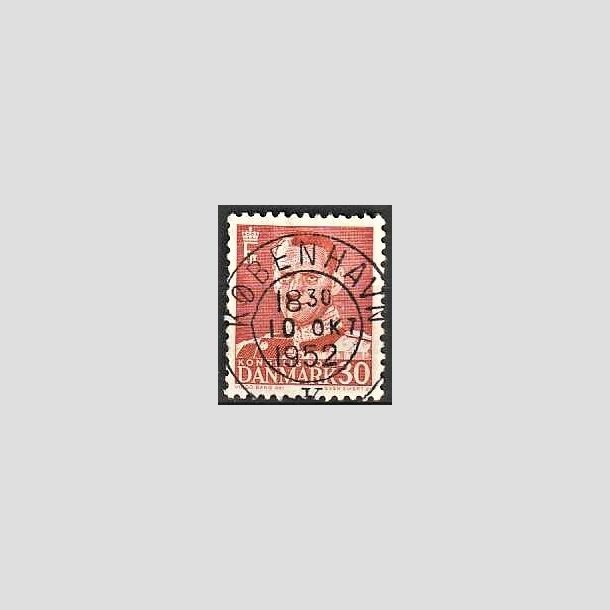 FRIMRKER DANMARK | 1952-53 - AFA 337 - Fr. IX 30 re rd - Lux Stemplet