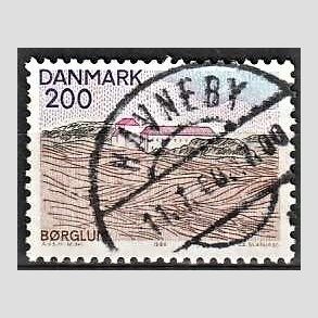 FRIM�RKER DANMARK | 1980 - AFA 702 - Nord for Limfjorden - 200 �re flerfarvet - Pragt Stemplet Havneby