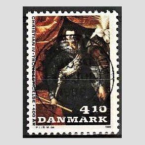 FRIM�RKER DANMARK | 1988 - AFA 904 - Christian d. IV - 4,10 Kr. flerfarvet - Pragt Stemplet N�stved