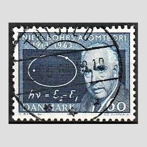 FRIM�RKER DANMARK | 1963 - AFA 421 - Niels Bohr - 60 �re m�rkbl� - Lux Stemplet