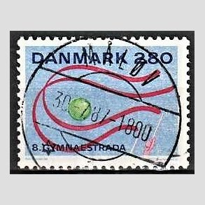 FRIM�RKER DANMARK | 1987 - AFA 885 - Gymnaestrada Herning - 2,80 Kr. flerfarvet - Pragt Stemplet