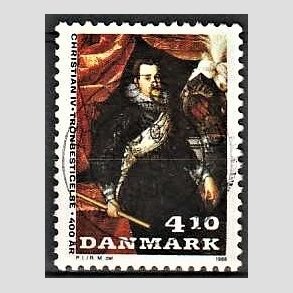 FRIM�RKER DANMARK | 1988 - AFA 904 - Christian d. IV - 4,10 Kr. flerfarvet - Pragt Stemplet