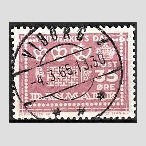 FRIMRKER DANMARK | 1964 - AFA 427 - Frimrkets dag 25 r - 35 re rosalilla - Pragt Stemplet Viborg
