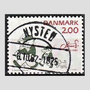 FRIM�RKER DANMARK | 1982 - AFA 762 - Storm P. - 2,00 Kr. r�d/gr�n - Pragt Stemplet Nysted